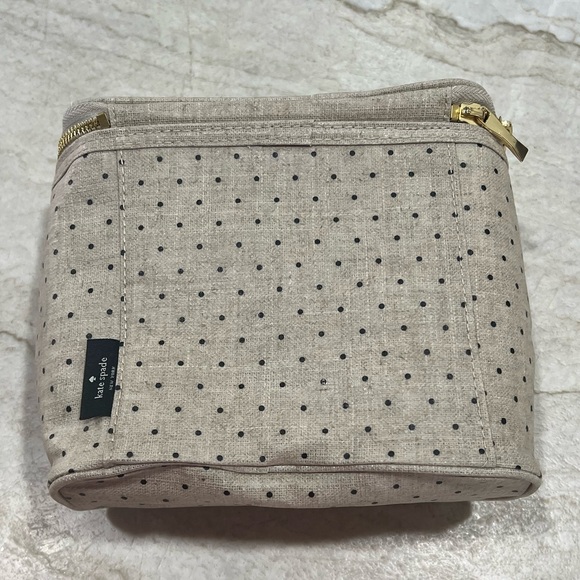 Kate Spade Polka Dot Lunch Bag with Gold Zipper - Picture 3 of 9